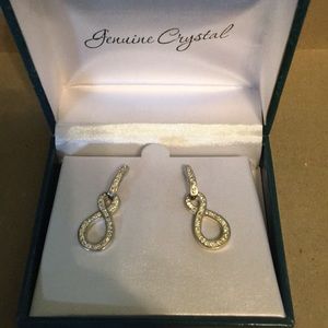 Silver infinity earrings